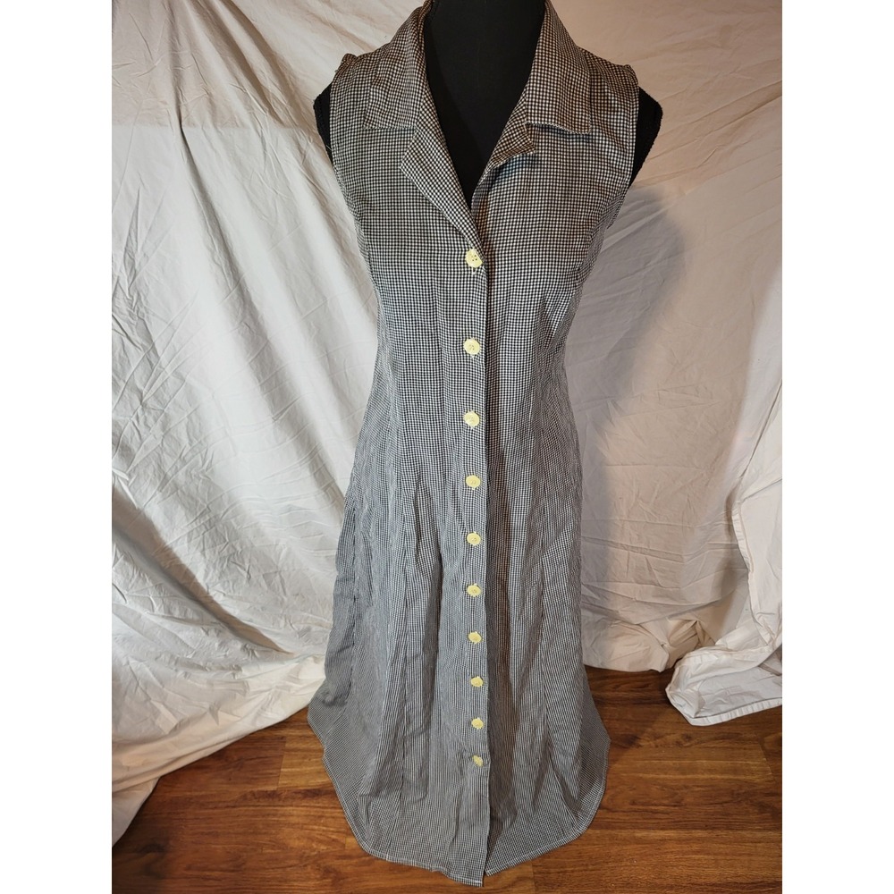 Vintage Pellini Dresses Black‎ & White Full Button Dress Cottagecore Size 9/10